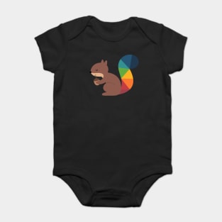 Rainbow Squirrel Baby Bodysuit